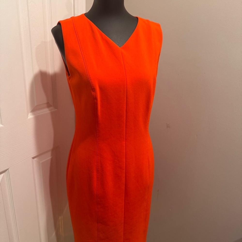 Boss Vibrant Orange Midi Dress